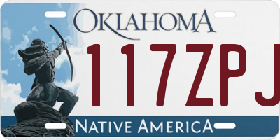 OK license plate 117ZPJ