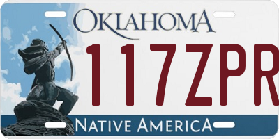 OK license plate 117ZPR