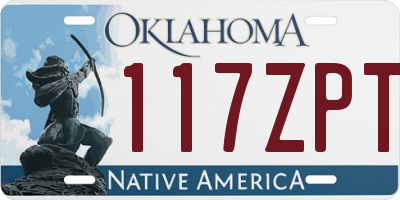 OK license plate 117ZPT