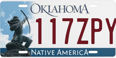 OK license plate 117ZPY