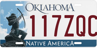 OK license plate 117ZQC