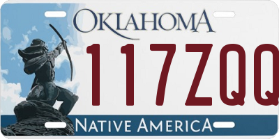 OK license plate 117ZQQ