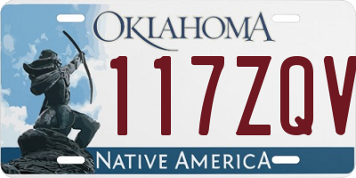 OK license plate 117ZQV