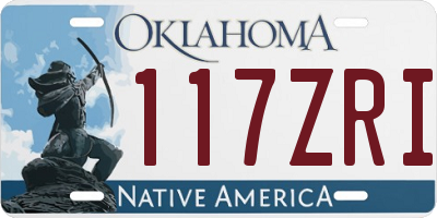 OK license plate 117ZRI