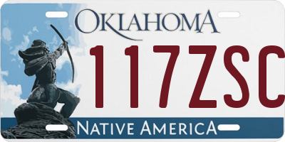 OK license plate 117ZSC
