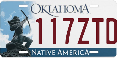 OK license plate 117ZTD