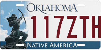 OK license plate 117ZTH