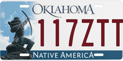 OK license plate 117ZTT