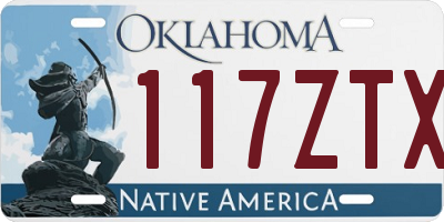 OK license plate 117ZTX