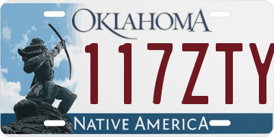 OK license plate 117ZTY