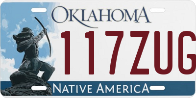 OK license plate 117ZUG