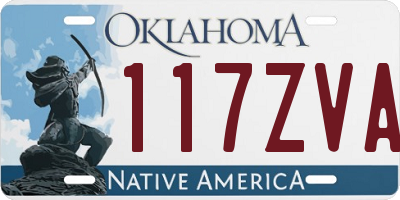 OK license plate 117ZVA