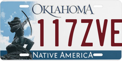 OK license plate 117ZVE
