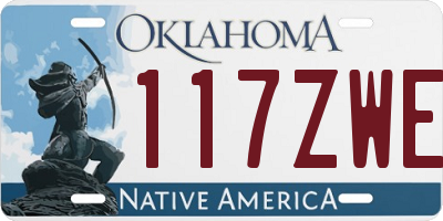 OK license plate 117ZWE