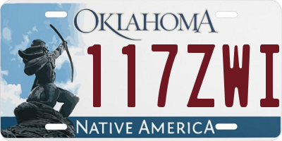 OK license plate 117ZWI
