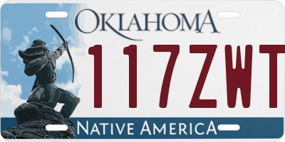 OK license plate 117ZWT