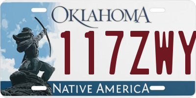 OK license plate 117ZWY