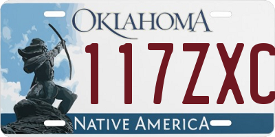 OK license plate 117ZXC