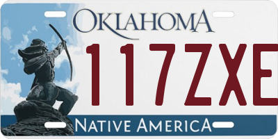 OK license plate 117ZXE