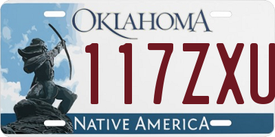 OK license plate 117ZXU