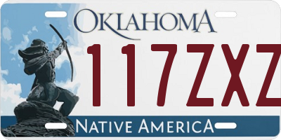 OK license plate 117ZXZ