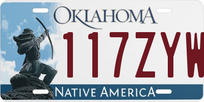 OK license plate 117ZYW