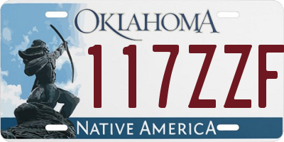 OK license plate 117ZZF