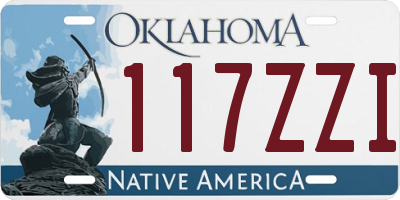 OK license plate 117ZZI