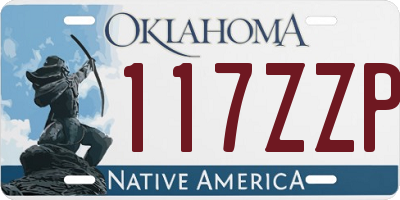 OK license plate 117ZZP