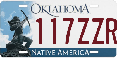 OK license plate 117ZZR