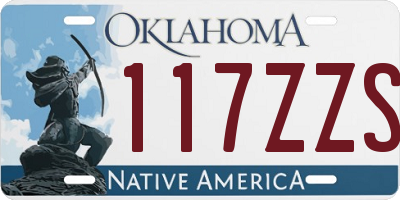 OK license plate 117ZZS