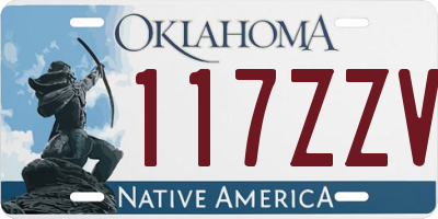 OK license plate 117ZZV