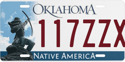 OK license plate 117ZZX