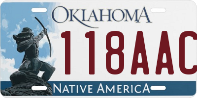 OK license plate 118AAC