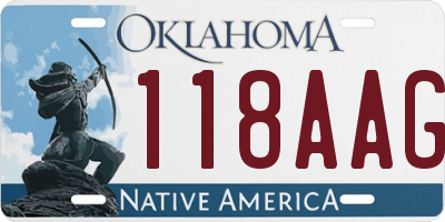 OK license plate 118AAG