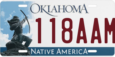 OK license plate 118AAM