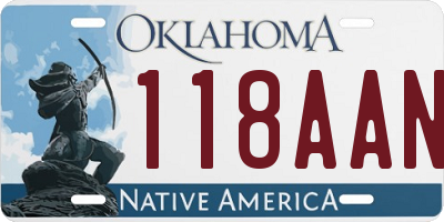 OK license plate 118AAN