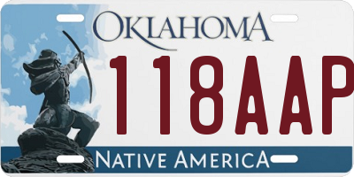 OK license plate 118AAP