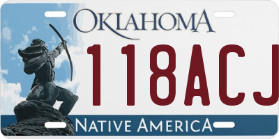 OK license plate 118ACJ