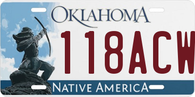 OK license plate 118ACW