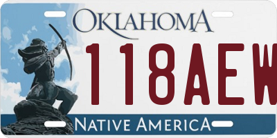 OK license plate 118AEW