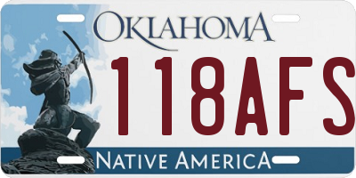 OK license plate 118AFS