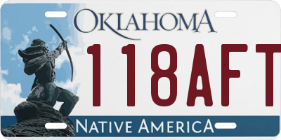 OK license plate 118AFT