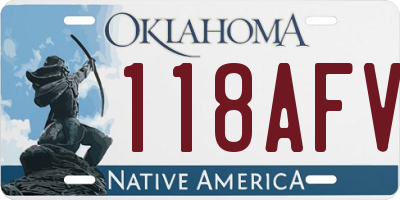 OK license plate 118AFV