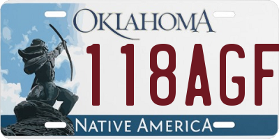 OK license plate 118AGF