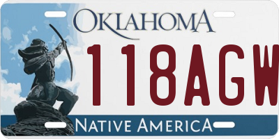 OK license plate 118AGW