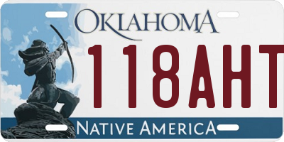 OK license plate 118AHT