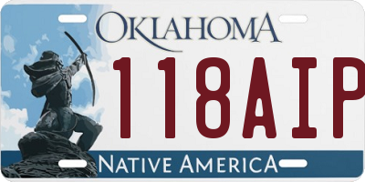 OK license plate 118AIP