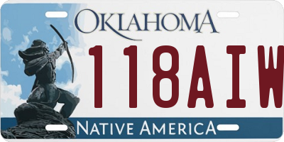 OK license plate 118AIW