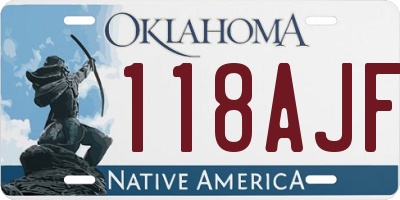 OK license plate 118AJF